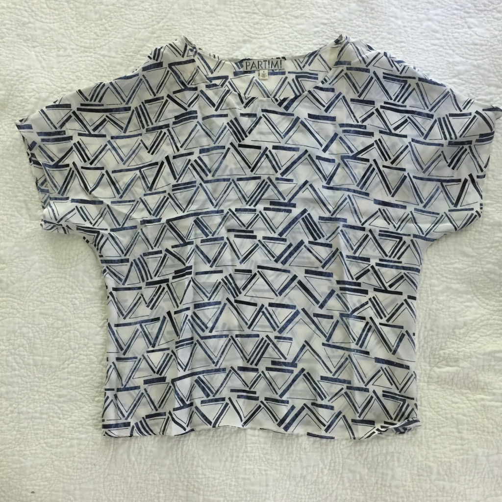 Anthropologie Partimi Silk Geometric Blouse